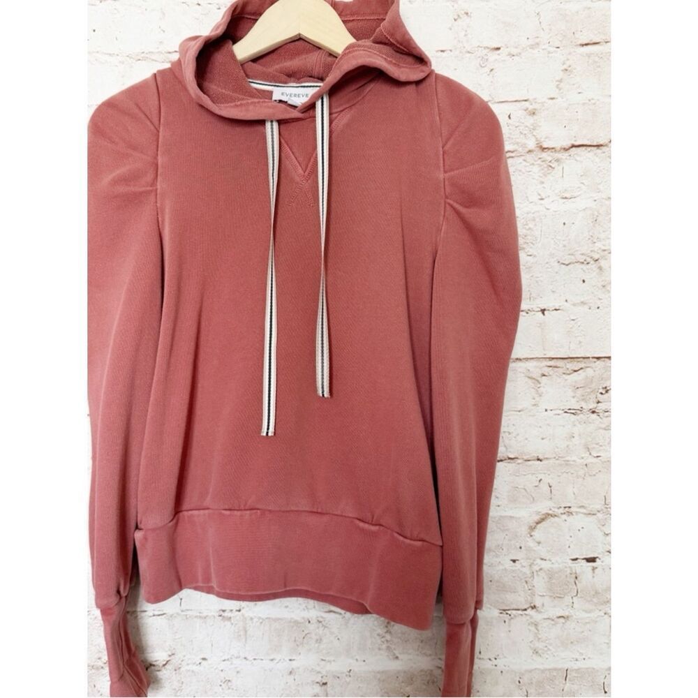 Evereve Tyra puff sleeve hoodie pullover